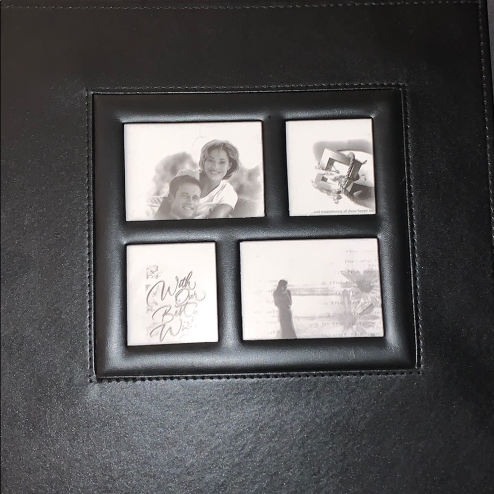Never used. Large black picture album